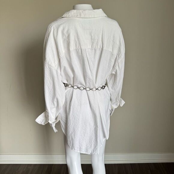 Vintage Liz’ Claiborne Silver Tone Medallion Chain Belt Waist Chain - Picture 3 of 9